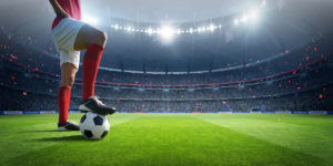 shutterstock 1911445270 300x150 - Football,Player,In,The,Stadium.,An,Imaginary,Stadium,Is,Modelled